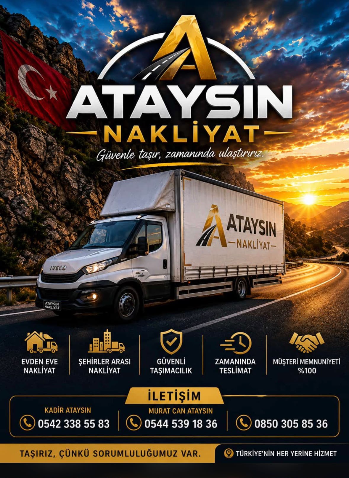 Ataysın Nakliyat — Sancaktepe Evden Eve Nakliyat, Asansörlü ve Sigortalı Taşımacılık